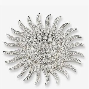 Camrose & Kross Jacqueline Kennedy JBK sunburst rhinestone brooch